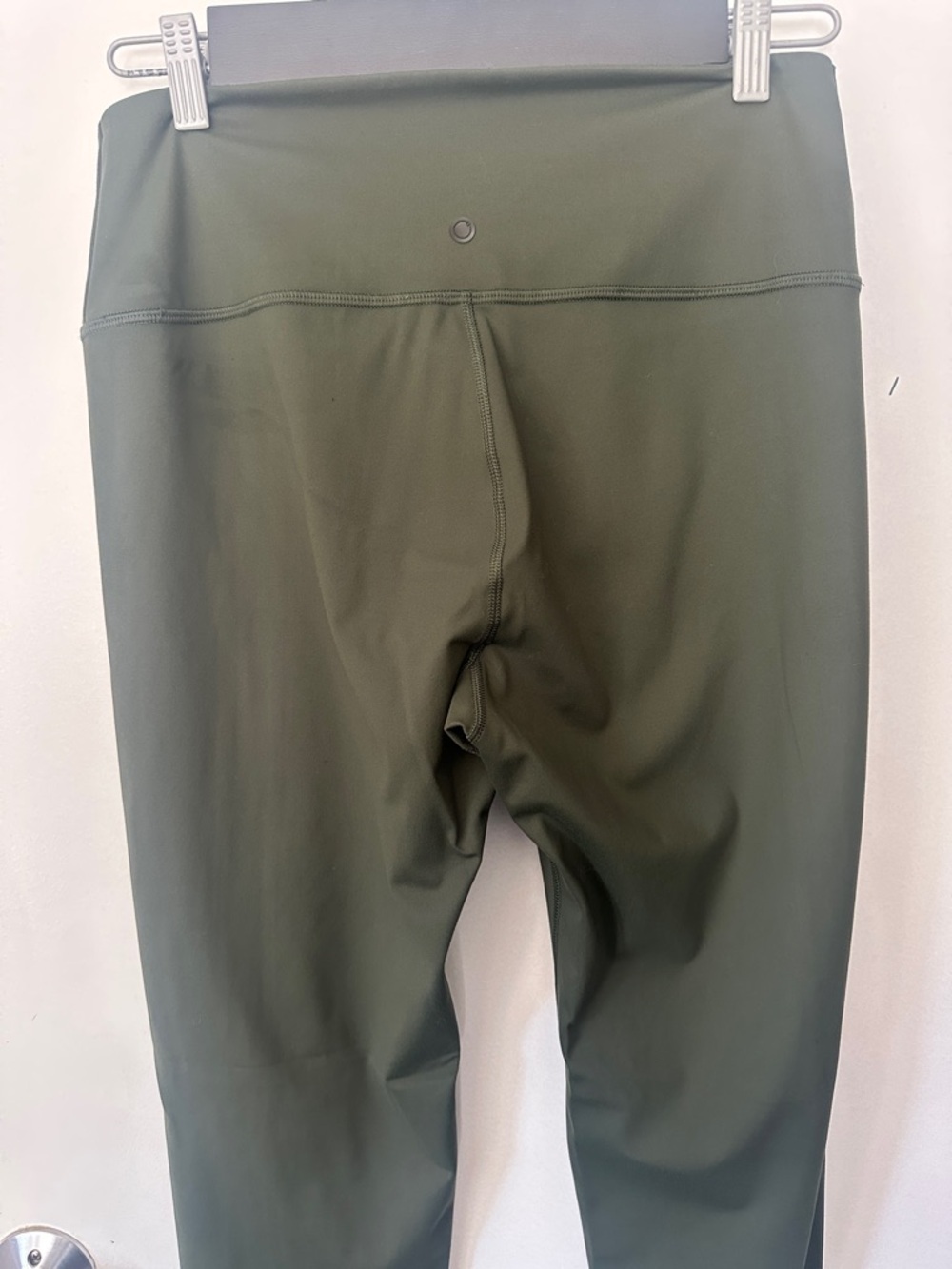 High-Waist Olive Green Sculpting Leggings - Picture 6 of 7